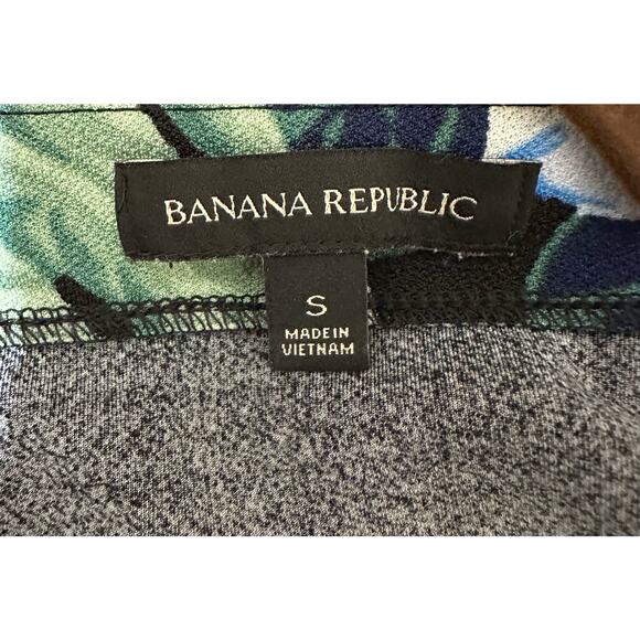 Banana Republic Top Size Small Floral Boat Neck Off Shoulder Butterfly Sleeve - Picture 2 of 8